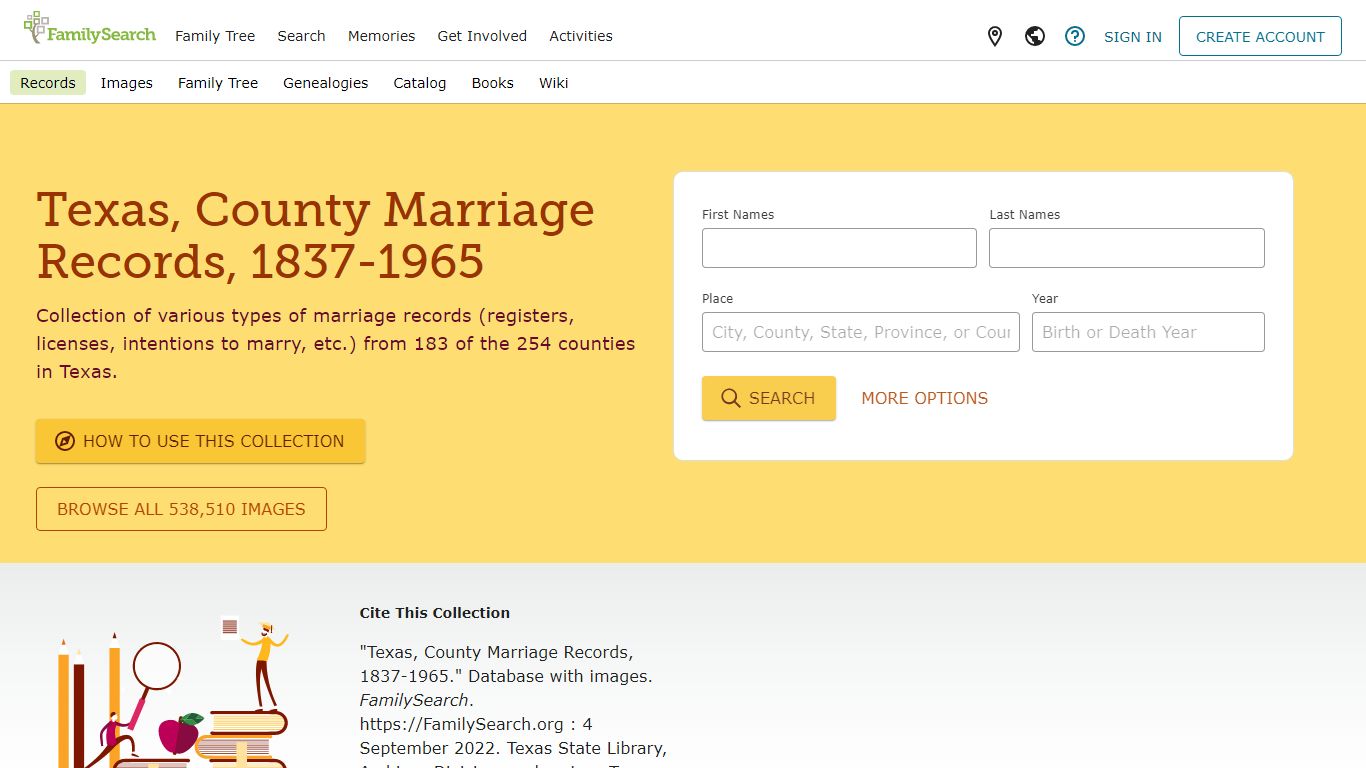 Texas, County Marriage Records, 1837-1965 • FamilySearch